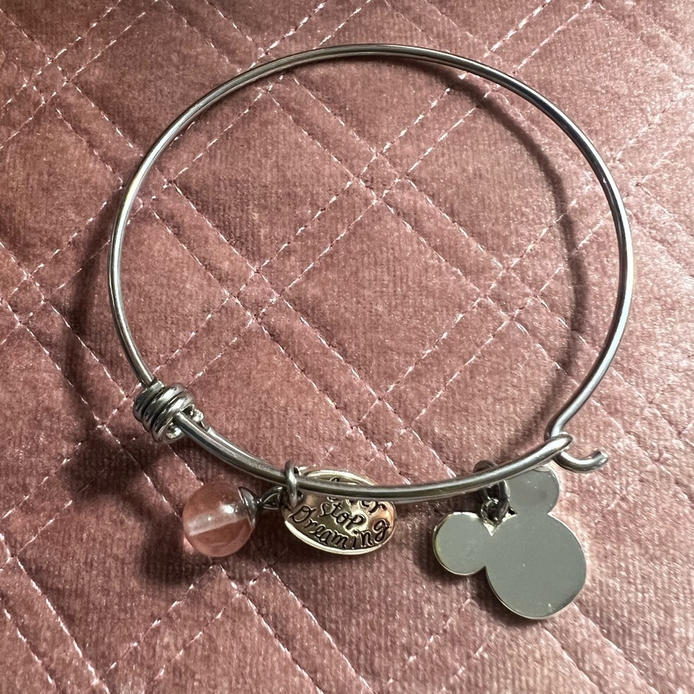 Disney Bracelet with Pink Charm